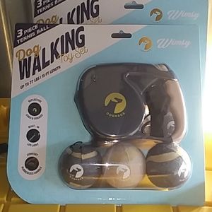 Dog walker w 3 tennis balls 77lbs 15ft